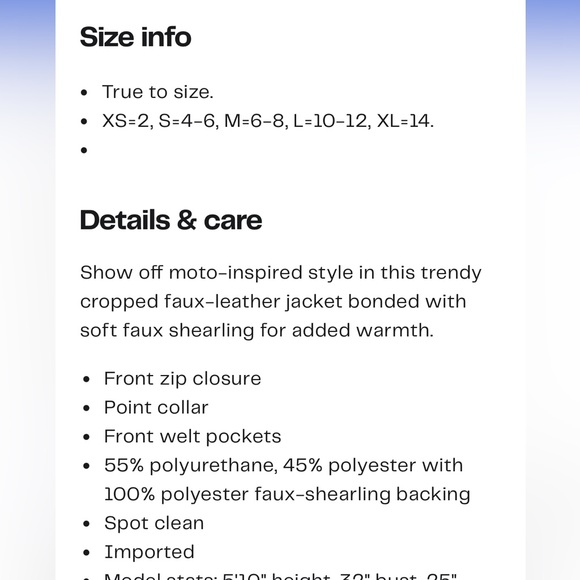 Blank NYC Faux Shearling Bonded Faux Leather Crop Jacket - Picture 4 of 7